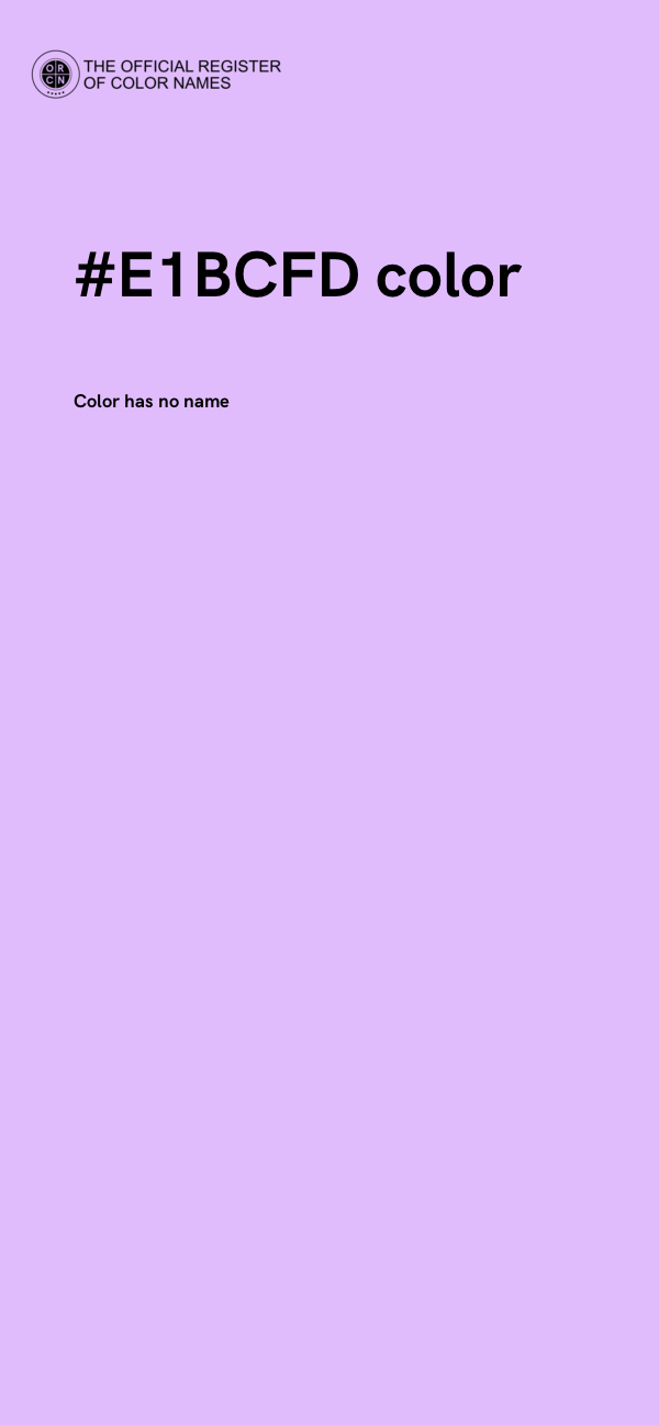 #E1BCFD color image