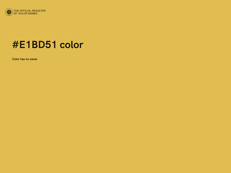 #E1BD51 color image
