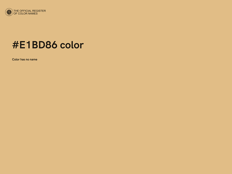 #E1BD86 color image