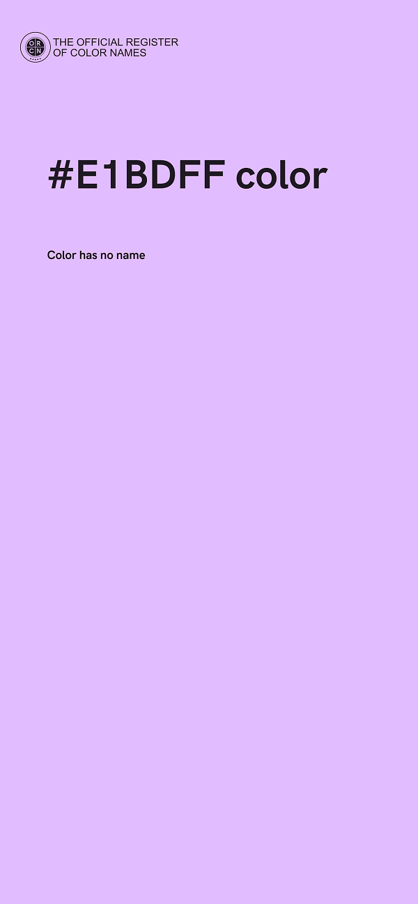 #E1BDFF color image