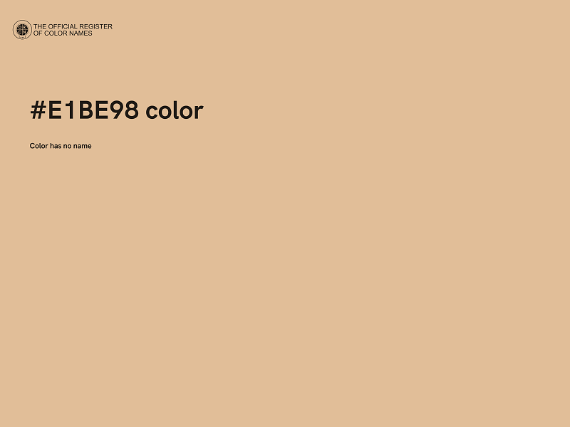 #E1BE98 color image