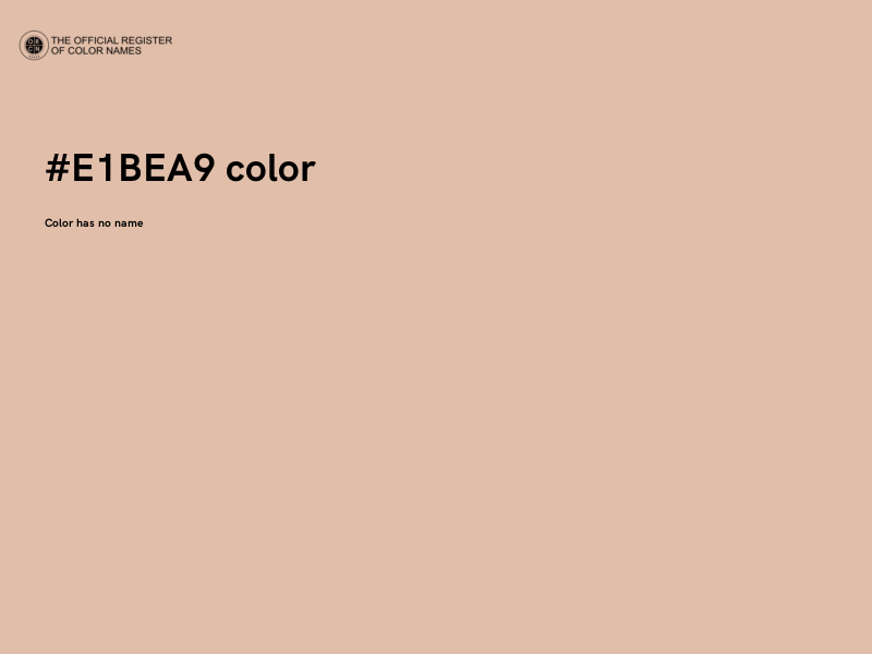 #E1BEA9 color image