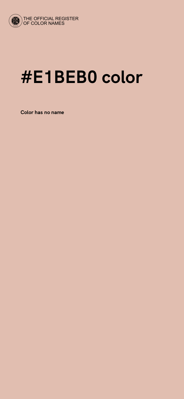 #E1BEB0 color image
