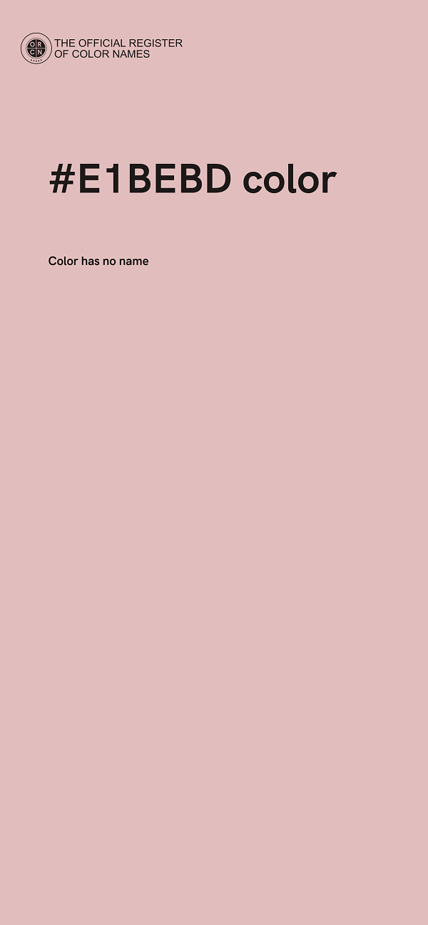#E1BEBD color image