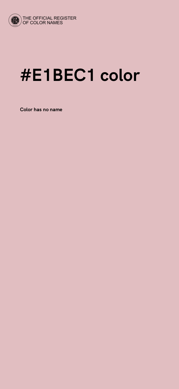 #E1BEC1 color image