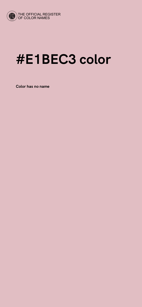 #E1BEC3 color image