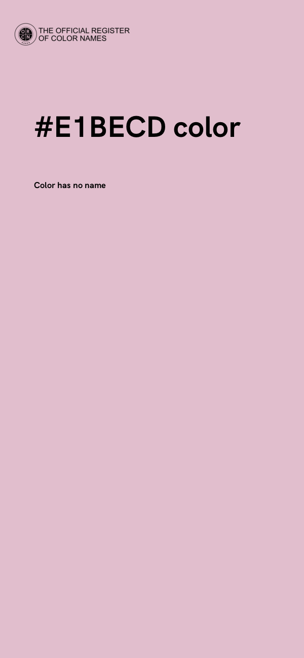 #E1BECD color image