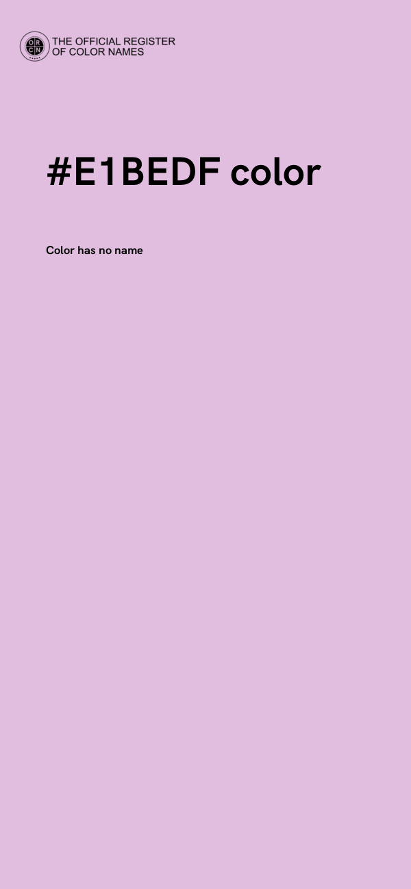 #E1BEDF color image
