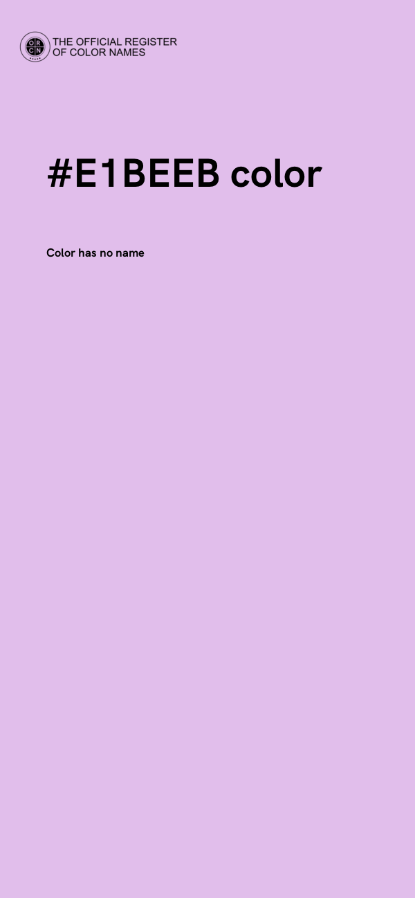 #E1BEEB color image