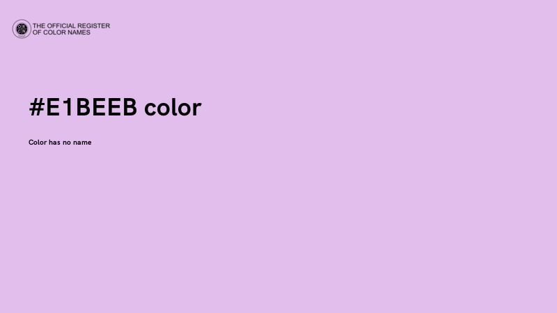 #E1BEEB color image