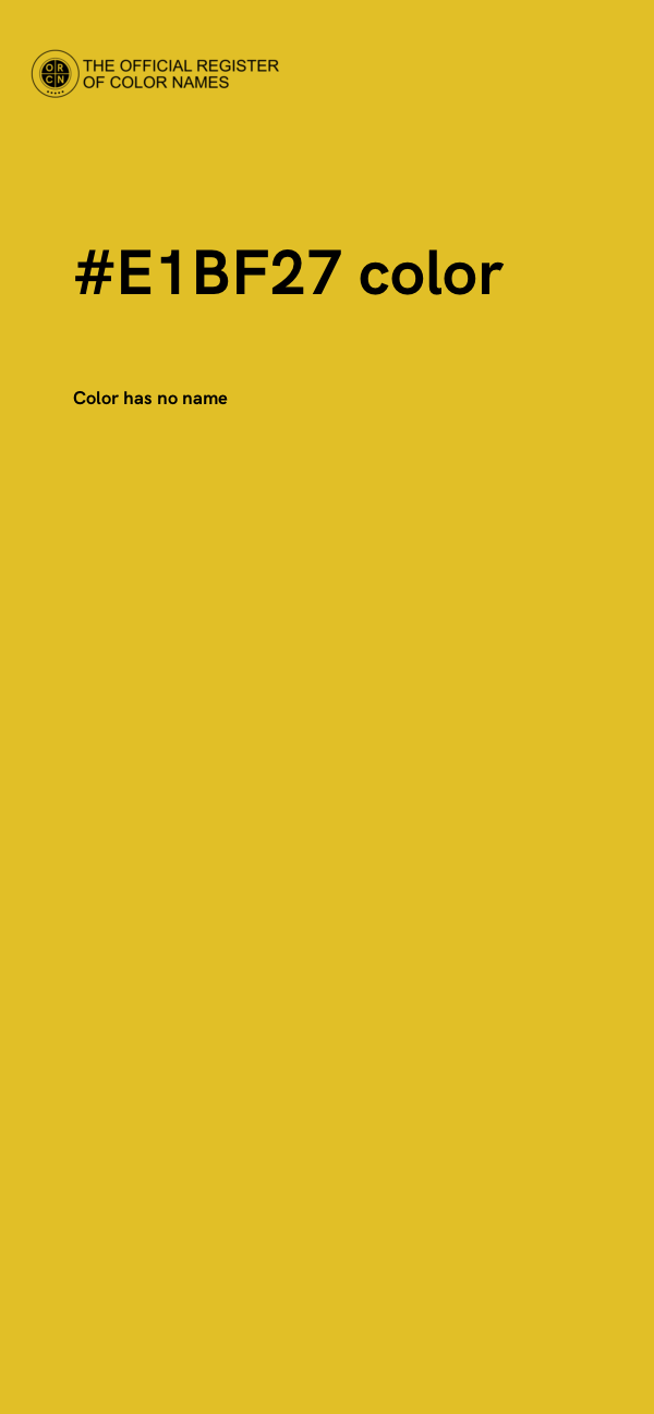 #E1BF27 color image