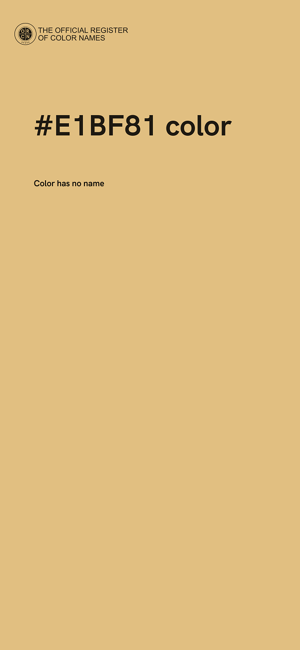 #E1BF81 color image