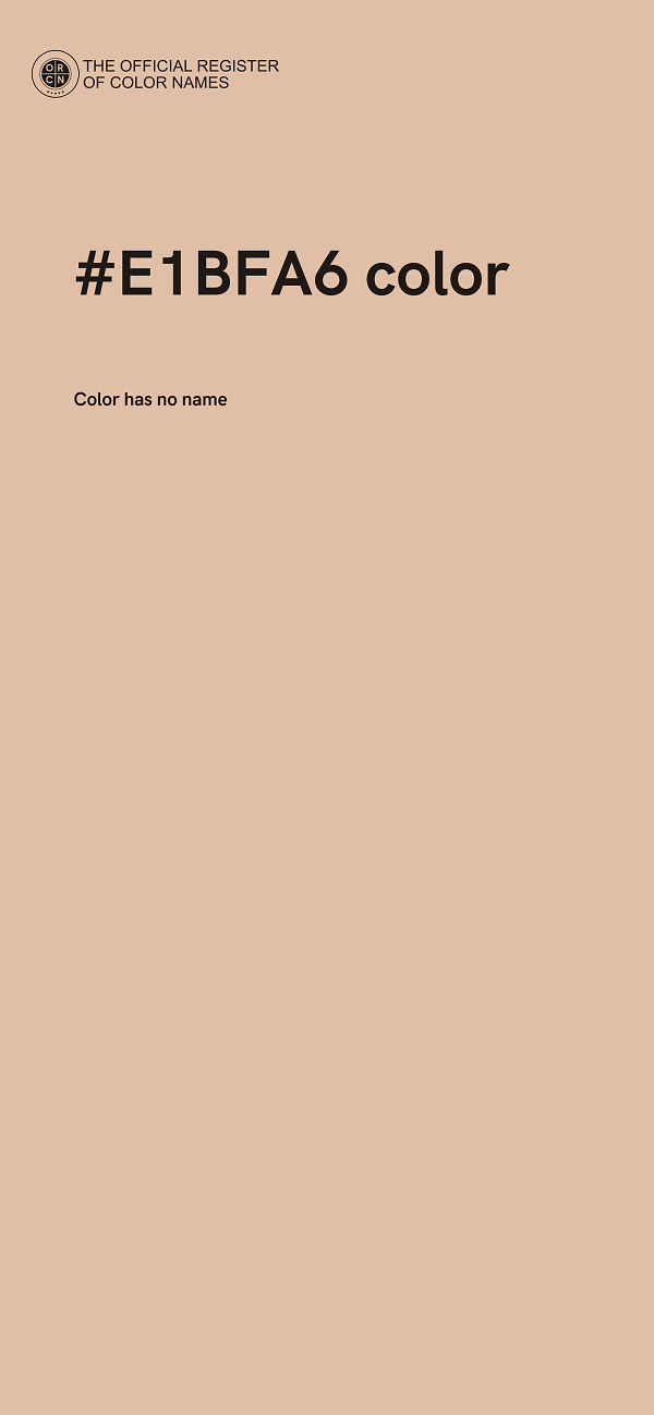 #E1BFA6 color image