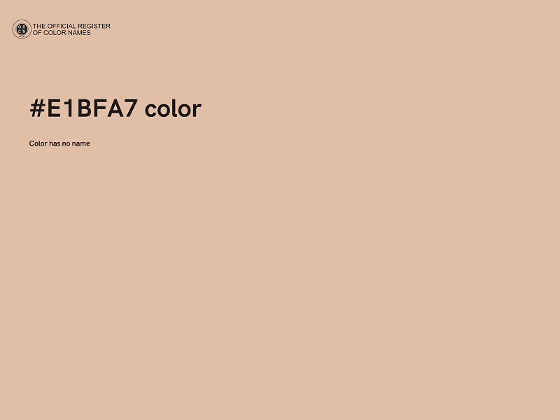 #E1BFA7 color image