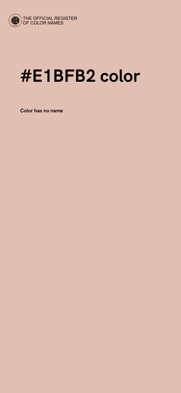 #E1BFB2 color image