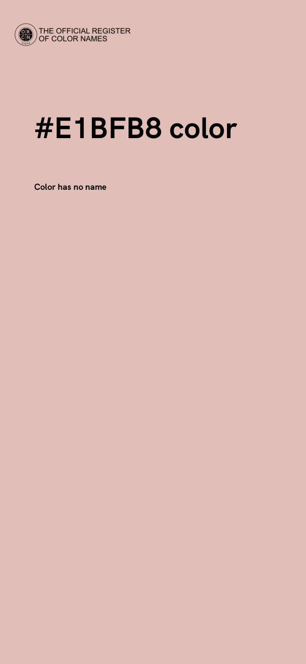 #E1BFB8 color image