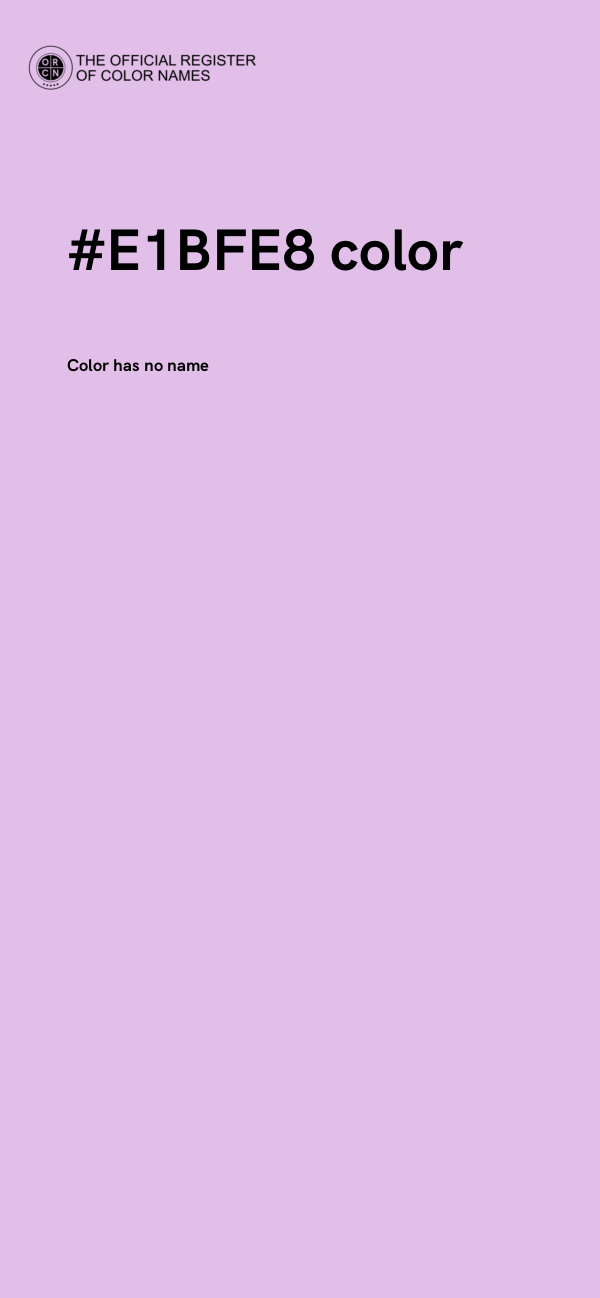#E1BFE8 color image