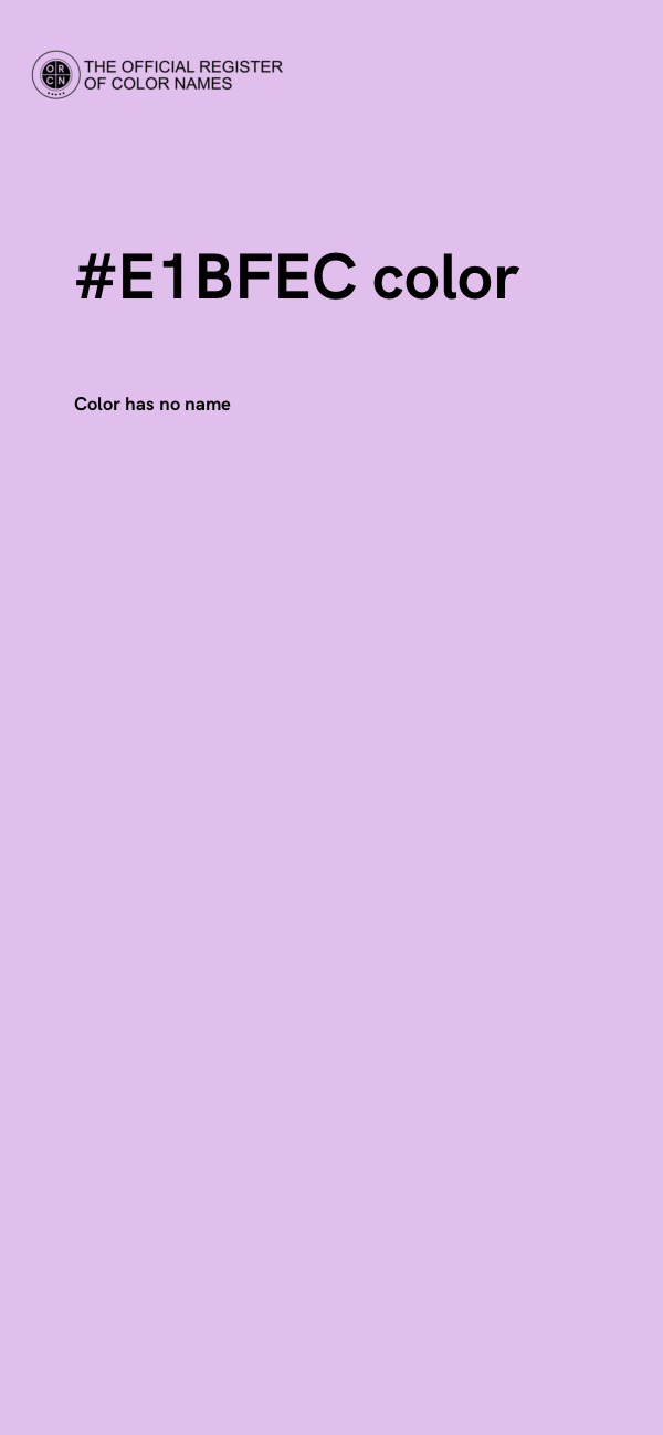 #E1BFEC color image
