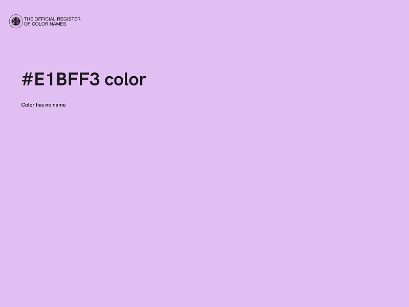 #E1BFF3 color image