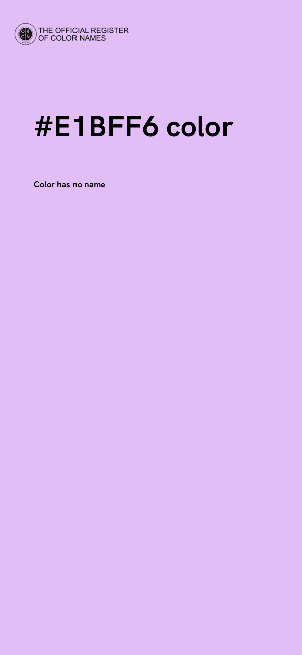#E1BFF6 color image