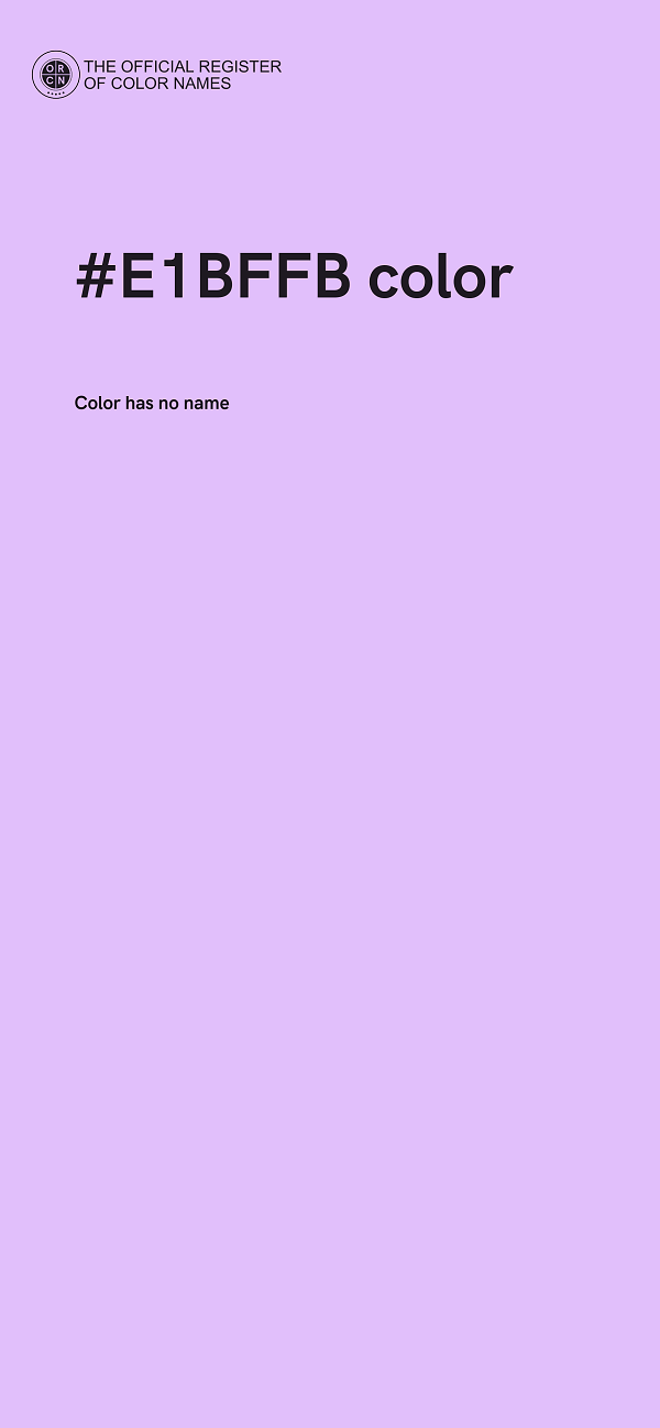 #E1BFFB color image