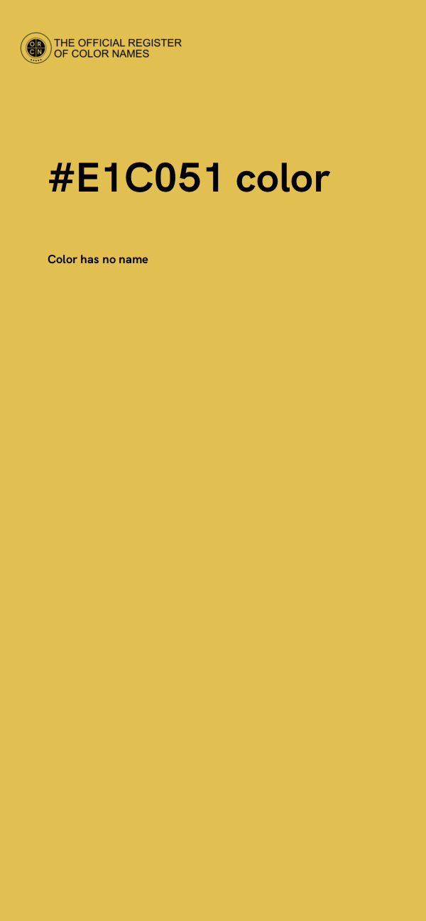 #E1C051 color image
