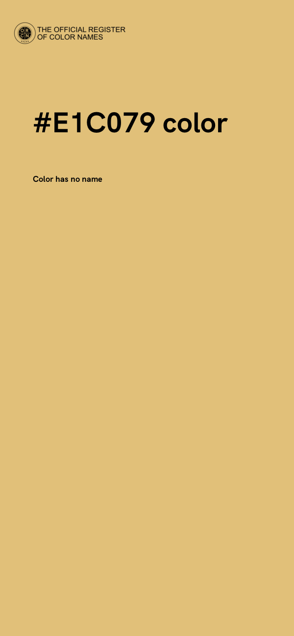 #E1C079 color image