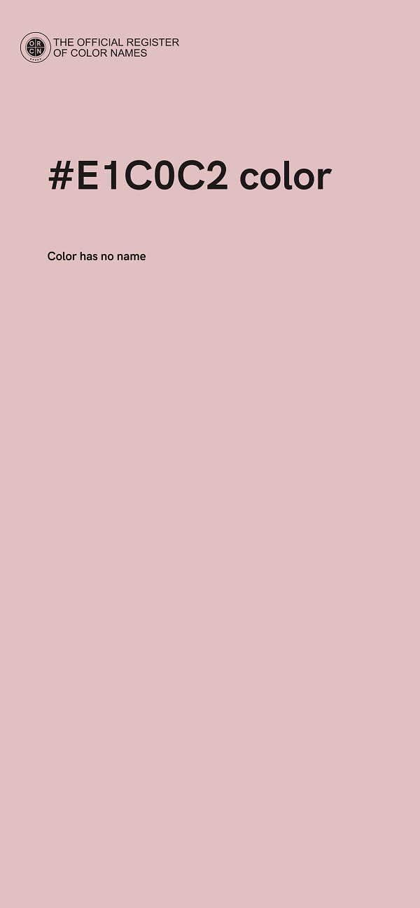#E1C0C2 color image