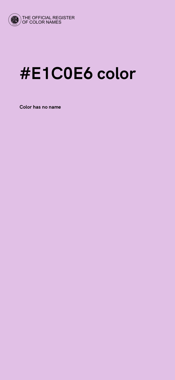 #E1C0E6 color image