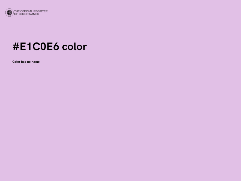 #E1C0E6 color image
