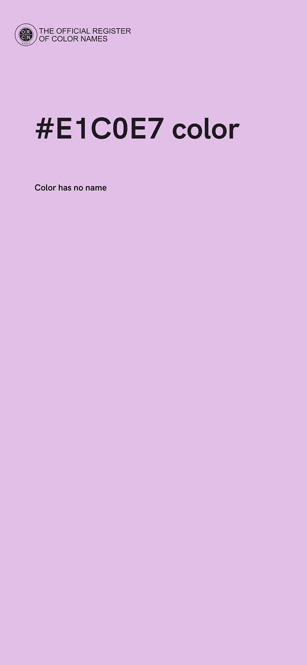 #E1C0E7 color image