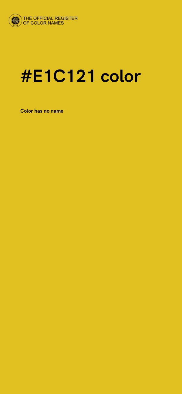 #E1C121 color image