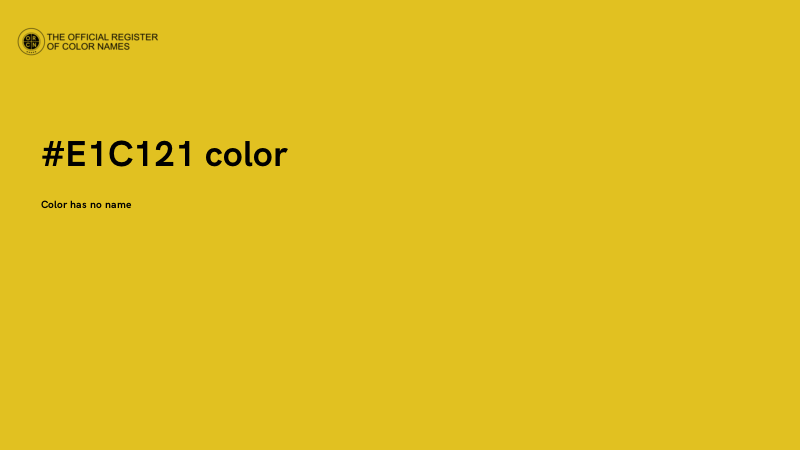 #E1C121 color image