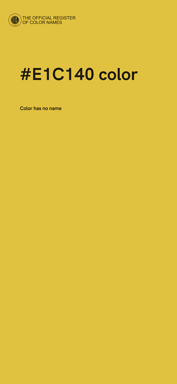 #E1C140 color image