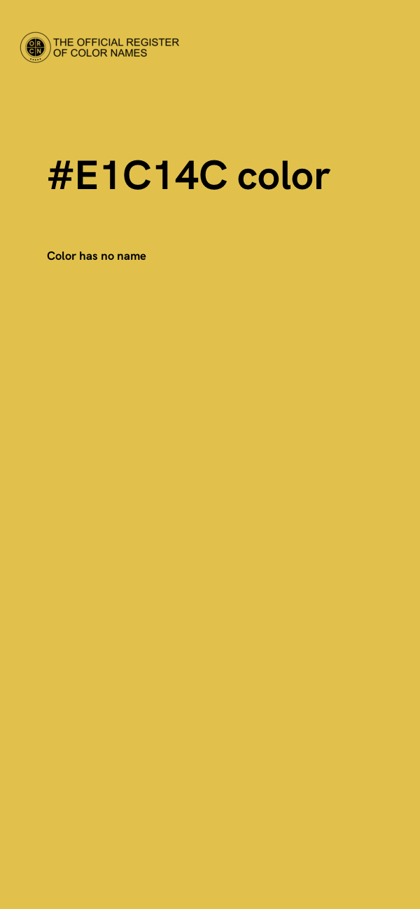 #E1C14C color image