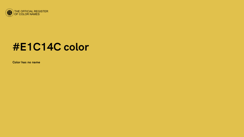 #E1C14C color image