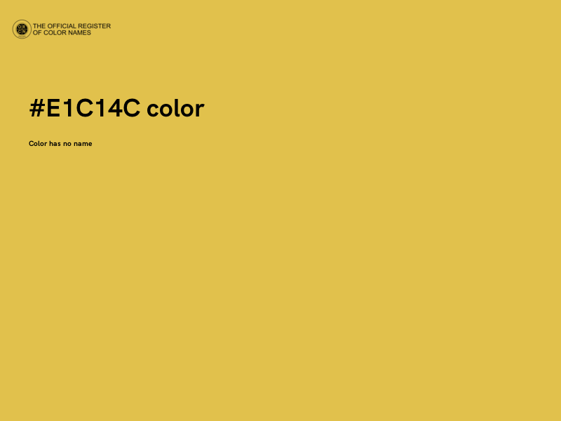 #E1C14C color image