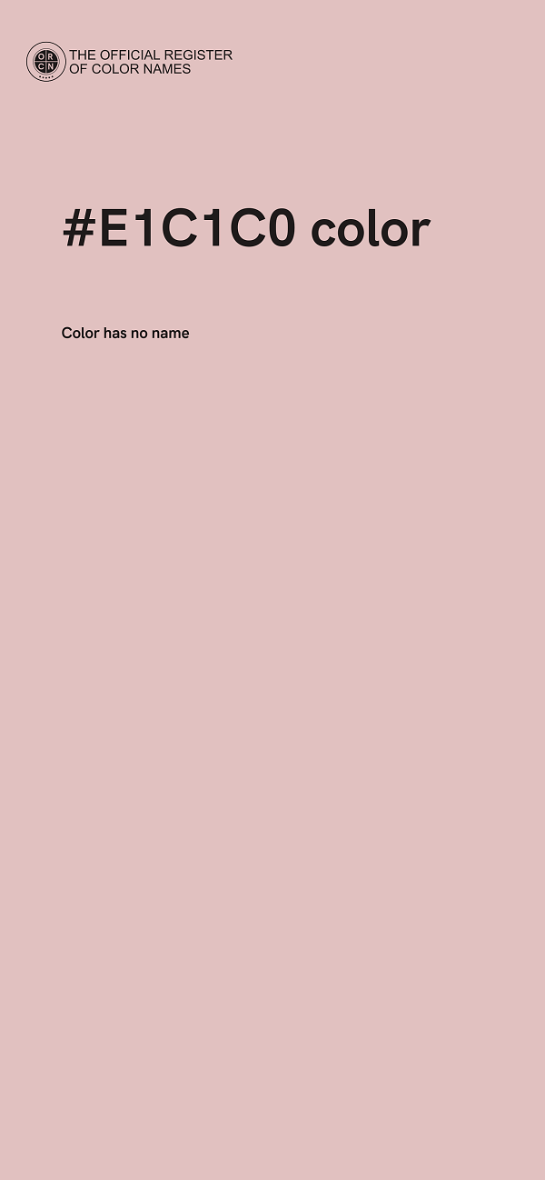 #E1C1C0 color image