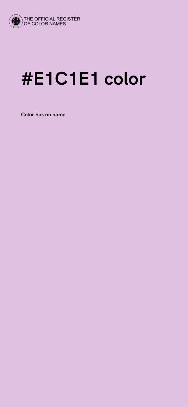 #E1C1E1 color image