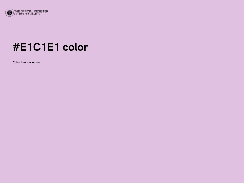 #E1C1E1 color image