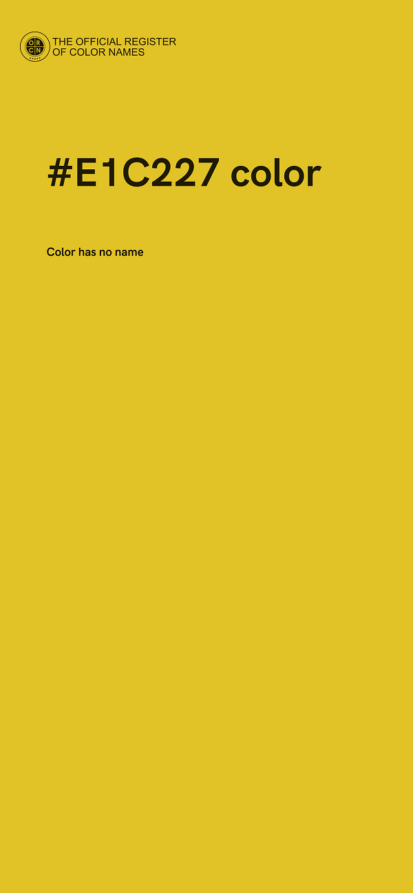 #E1C227 color image