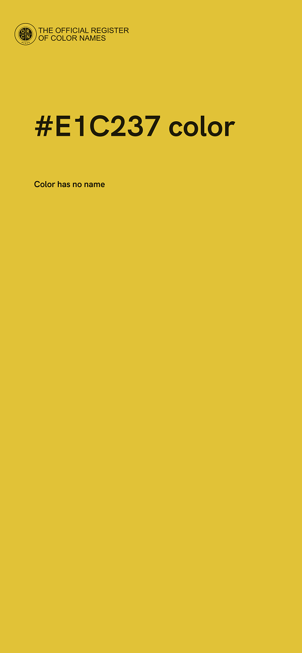 #E1C237 color image