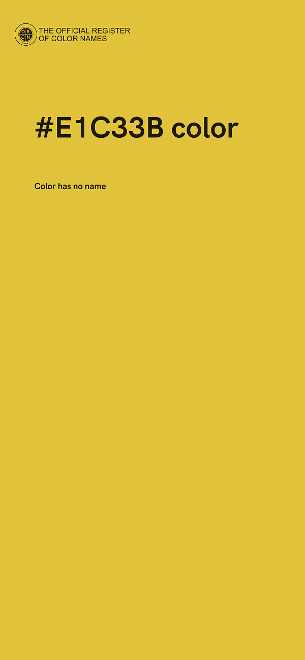 #E1C33B color image