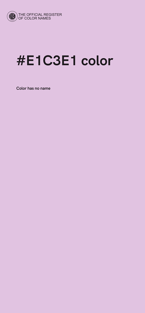#E1C3E1 color image