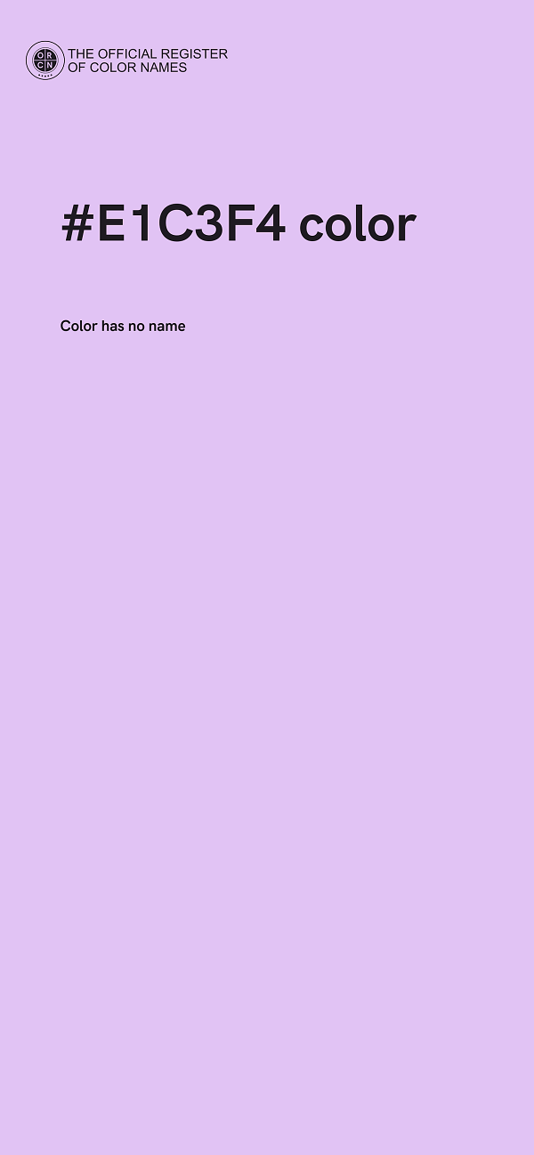 #E1C3F4 color image
