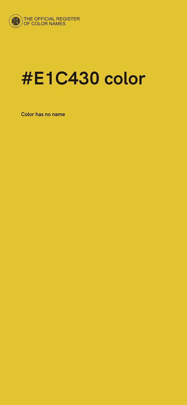 #E1C430 color image