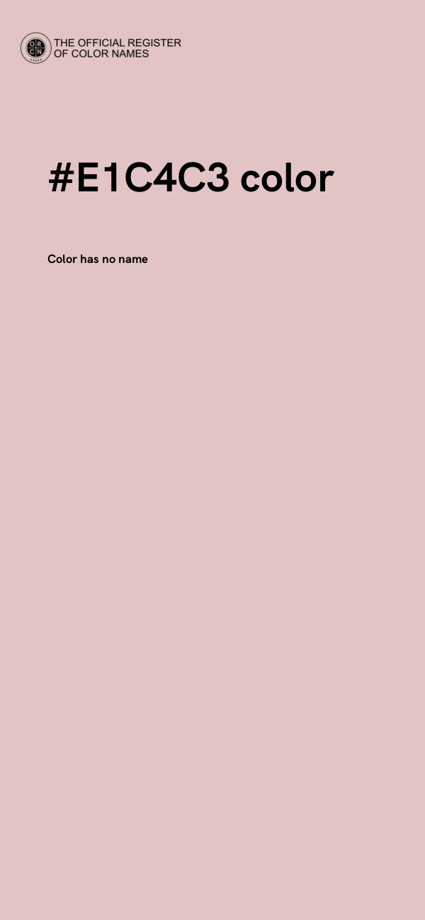 #E1C4C3 color image