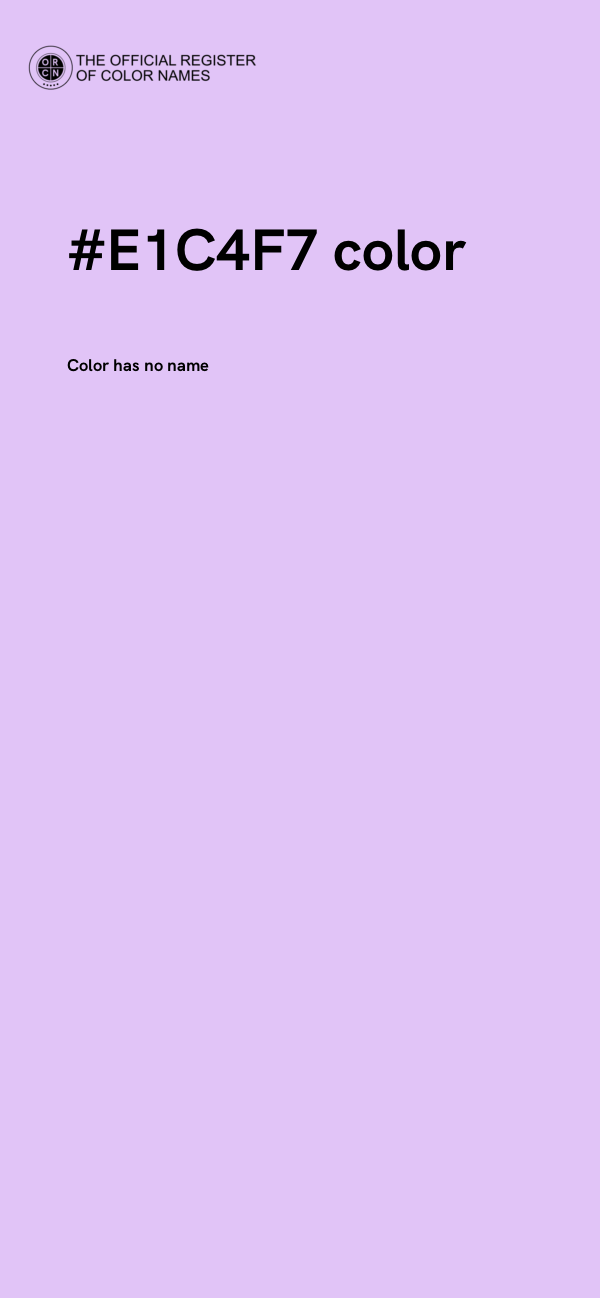 #E1C4F7 color image
