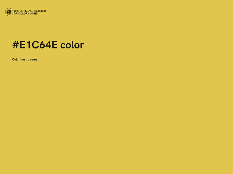 #E1C64E color image