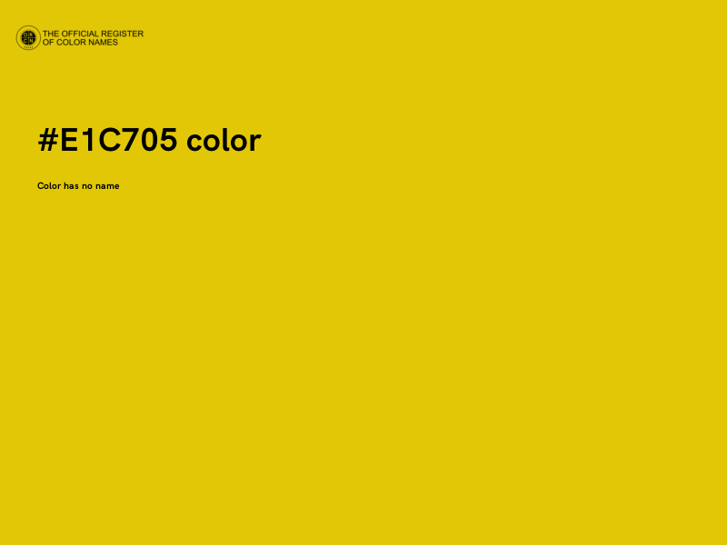 #E1C705 color image